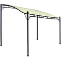 Degamo - Anbaupavillon Mantova 3x2,5 Meter, Stahl Dunkel, Plane Pvc-beschichtet Écru