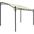 Degamo - Anbaupavillon Mantova 3x2,5 Meter, Stahl Dunkel, Plane Pvc-beschichtet Écru