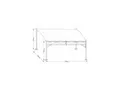 DEGAMO Anbaupavillon MANTOVA 3x2,5 Meter, Stahl dunkel, Plane PVC-beschichtet écru