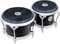Meinl Percussion Bongos Fibercraft Series - 2 Handtrommeln mit 7 und 8,5 Zoll - inkl. Stimmschlüssel - Premium Fiberglass, Schwarz (FFBR400BK)