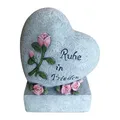 Grabschmuck Grabornament Trauerdeko Grabherz Grabmal Friedhofdeko Herz Spruch