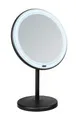 LED Stand-Kosmetikspiegel Mod. Onno Schwarz mit Touch-Funktion