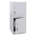 Mendler Spind HWC-P63, Schließfach Wertfachschrank Schließfachschrank 2 Türen, 90x38x45cm Stahl - weiß