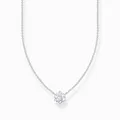 Kette mit weißem Zirkonia-Anhänger Silber