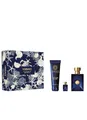 Dylan Blue by Versace for Men - 3-teiliges Geschenkset 3,4 oz EDT Spray, 0,17 oz EDT Splash (Mini), 5oz Bath and Shower Gel