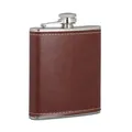 Flachmann 200ml Taschenflasche mit Kunstleder rostfrei leicht Kunstleder Flasche