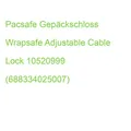 Pacsafe Gepäckschloss Wrapsafe Adjustable Cable Lock Schwarz 2,5 M 10520999 (068