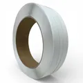 DeTec. PP Umreifungsband Weiß 12 x 0,8 mm – 2300 m Rolle, 160 kg / 1600 N Reißfestigkeit, Kern 406 mm, Verpackungsband für Palettensicherung, Kartonumreifung & Transportsicherung