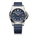 Victorinox Herren Armbanduhr I.N.O.X. Ø 43 mm, Swiss Made, Analog Quarz, Wasserdicht bis 200 m, Saphirglas, Kautschuk-Armband, Blau