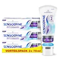 Zahnpasta - Sensodyne Clinical Repair, Zahncreme für empfindliche Zähne mit 5 % NovaMin, für langanhaltende Linderung, 3x75ml