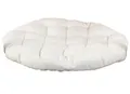 Sitzkissen, Stuhlauflage "Dunja II" Ø 46 cm, Bezug cremefarben