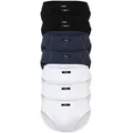 s.Oliver Herren Slips, 7er Pack - Slipdose, Baumwolle, einfarbig Schwarz/Blau/Weiß M