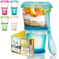 Müslibecher to Go Deluxe  JoghurtBecher für unterwegs  Reise Lunchpot mit Löf...
