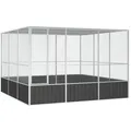 vidaXL Vogelkäfig Anthrazit 302,5x324,5x211,5 cm Verzinkter Stahl
