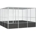 vidaXL Vogelkäfig Anthrazit 302,5x324,5x211,5 cm Verzinkter Stahl