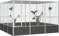 vidaXL Vogelkäfig Anthrazit 302,5x324,5x211,5 cm Verzinkter Stahl