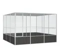 vidaXL Voliere 3025 x 3245 x 2115 cm Voliere Vogelkäfig Anthrazit 302,5x324,5x211,5 c
