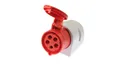 32A 5P 400V Feststeckdose rot IP44 125-6 Feststeckdosen