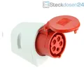 PCE 125-6 CEE Wandsteckdose 32A 5-Polig 6h Shark IP44 CEE Stecker CEE Kupplung