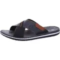 Rieker Herren Pantolette mit gekreuzten Riemen Weite G 21098, Größe:43 EU, Farbe:Blau - Blau - 43