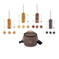 Sonic Energy Cosmic Bamboo Chime Set – 4 Klangspiele in Tagszeiten-Stimmung, 432 Hz – Für Meditation, Therapie, zur Dekoration – Inkl. Tasche (CBCSET)