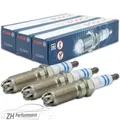 3x BOSCH HLR8STEX Zündkerze 0 242 229 661 entstört Opel Astra Zafira Fiat Croma