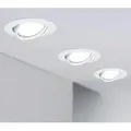 3-er Set schwenkbare LED Einbauleuchten Base Coin Weiß/Metall Paulmann 93423