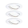 Paulmann Einbauleuchte LED Coin Base rund 5W Weiß IP23 sprühwassergeschützt 3er-Set schwenkbar