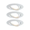 Paulmann LED Einbauleuchte Base Coin 3er Basisset weiß 9 cm schwenkbar