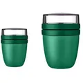 Mepal - Lunchpot Ellipse Duo Pack  Vivid Green  Mini + Large  praktischer Müslibecher, Joghurtbecher, To go Becher  Geeignet für Tiefkühler