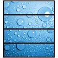 Wallario Möbelfolie Wassertropfen auf Blau blau