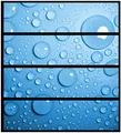 Wallario Möbelfolie/Aufkleber, geeignet für IKEA Malm Kommode mit 4 Schubfächern - Klebefolie Wassertropfen auf Blau