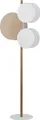 Stehlampe Stoff Metall E27 150 cm hoch Weiß Kiefer 3-flammig Skandinavisch Stehleuchte