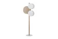 Licht-Erlebnisse Stehlampe IAN, ohne Leuchtmittel, Stoff Metall E27 150 cm hoch Weiß Kiefer 3-flammig Skandinavisch
