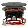 BBQ-Toro Gas Feuerstelle mit Lavasteinen | Ø 48 cm - 12 kW | Outdoor Feuerstelle, Feuerschale Camping, tragbare Gartenfeuerschale, Gas Fire Pit Outdoor | Feuerschalen für den Garten, Terrasse