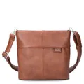 zwei Mademoiselle M8 - Schultertasche 25 cm (cognac)