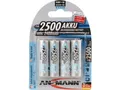 ANSMANN 5035442 Akku-Zelle maxE 1,2 V 2500 mAh R6-AA-Mignon HR6 4