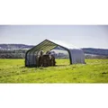 SHELTERLOGIC Gartenhaus "Run-in-Shed", Kunststoff, BxHxT: 670 x 380 x 730 cm (Außenmaße inkl. Dachüberstand) - grau