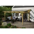SKANHOLZ Terrassenüberdachung "Sanremo", Breite: 541 cm, Dach: Polycarbonat (PC), braun