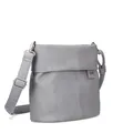 Tasche Umhängetasche zwei MADEMOISELLE.M M8 canvas-grey aus echtem Leder Vintage