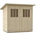 Alpholz Gartenhaus Zimowit Pultdach Unbehandelt 223 cm x 149 cm