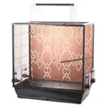 Duvo+ Vogelkäfig Copper Alex 78x48x81,5cm schwarz/kupfer für Vögel