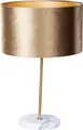 QAZQA - Klassisch I Antik Tischleuchte I Tischlampe I Lampe I Leuchte Messing mit braunem Samt-Schirm 35cm - Kaso I Wohnzimmer I Schlafzimmer - Stahl Rund - LED geeignet E27