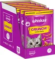 WHISKAS Crunch Katzensnacks Huhn, Pute & Ente 6 x 100g – mit Huhn, Pute und Ente