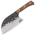 CJH Outdoor Kochmesser Full Tang Camping Hackmesser Scheide Walnuss Holz