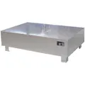 BAUER Auffangwanne WO-2/200, aus verzinktem Stahl, 120 x 80cm, unterfahrbar, 224 Liter
