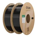 eSUN PLA Filament 1.75mm, PLA Basic 3D Drucker Filament Maßgenauigkeit +/- 0.03mm, 1KG pro Spule, 2 Spulen 3D Druck 3D Filament, Schwarz