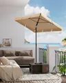 SONGMICS Sonnenschirm 200 x 125 cm UPF 50+ Sonnenschutz