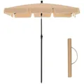 Songmics Sonnenschirm GPU25BR, rechteckig, 200 x 125cm, taupe, neigbar, höhenverstellbar