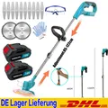 2Akkus Elektro Akku Rasentrimmer Freischneider Motorsense Für Makita 18V +122CM